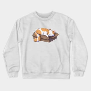 Cat Sleeping In Box Crewneck Sweatshirt